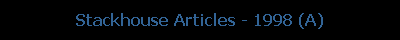 Stackhouse Articles - 1998 (A)