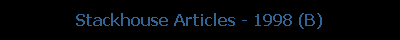 Stackhouse Articles - 1998 (B)